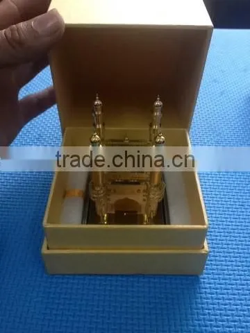 Crystal Hyderabad Charminar Mosque Model & 24k Gold Plated Metal Charminar Model for India Wedding Gift photo-2