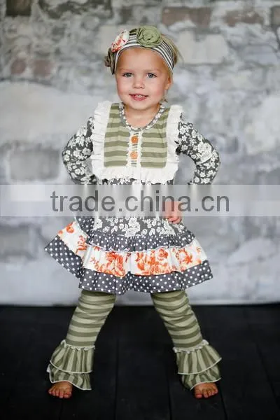 Persnickety Baby Cotton Frocks Designs Little Girls Boutique Outfits Wholesale Back to School Clothing Set photo-4