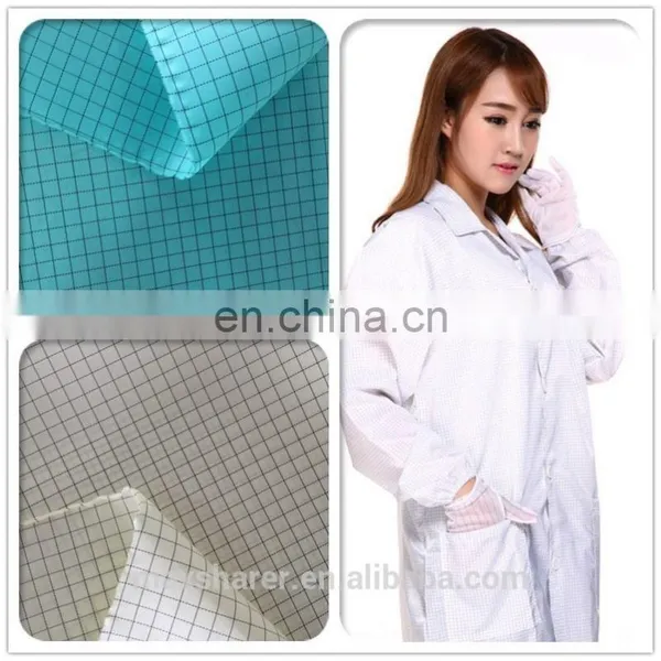 China Manufacturer Esd Clothing Fabric Cleanroom Antistatic Polyester Fabric photo-3