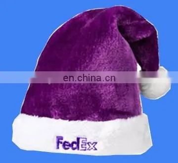 2016 purple santa hat with Fedex logo
