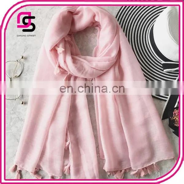 New Spring Spring Summer Female Dusty Color Scarf Beach Towel Tourism 100% Viscose Scarf With Tassel photo-6