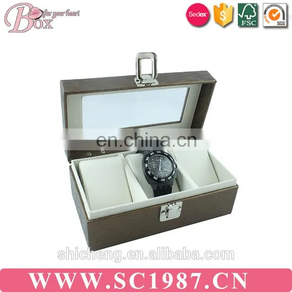 Custom Luxury pu Leather Watch Box Lock photo-4