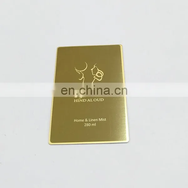 Metal Golden Nameplate Label for Perfume Glass Bottles