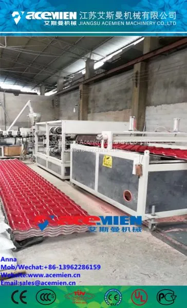 Synthetic Resin Fiber Composite Pvc Roofing Tile Making Machine for Making Tile Upvc Plastic photo-4