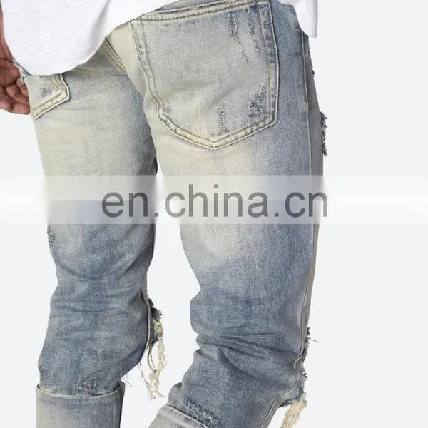 DiZNEW 2020 Knee Ripped Jeans Wholesale Ankle Zipper Custom Jeans Pants Men photo-7