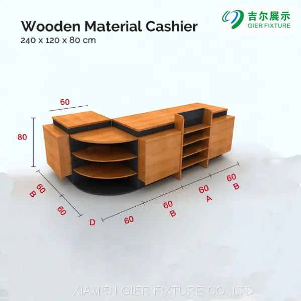 Modern Design Retail Shop Checkout Counter Supermarket Convenience Store Cashier