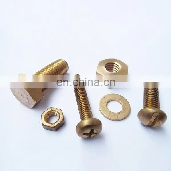 Copper Bolt Head Bolts Brass Finished Hex Cap Screw Hex m9 x 60mm photo-5