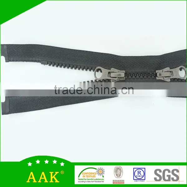 3# Delrin Open End Double Puller Metal Garment Accessories Mens Shirts Zippers photo-5