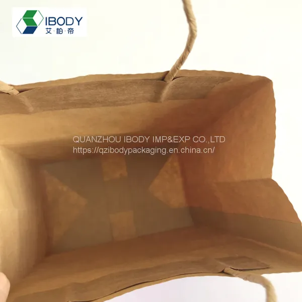 Custom Logo Paper Kraft Shopping Packaging Bag With Handle photo-5