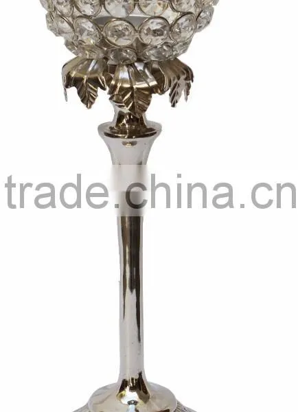 Candelabra Centerpieces Wedding / Crystal Candelabra / Candle Votive / Beaded Candelabra photo-2