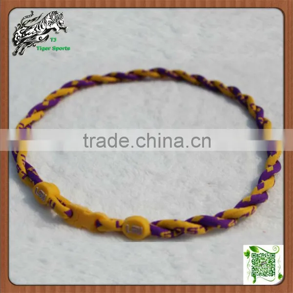 NCAA Lsu University Sports Twisted Tornado Necklace