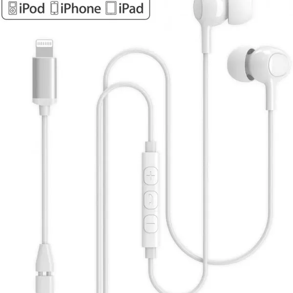 Original Quality OEM Mfi Lightning Earphones Headphone Stereo for Apple Iphone 12 in Ear Wired Earbuds With Packaging photo-3