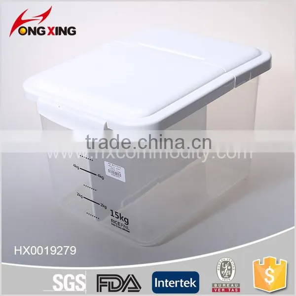 Transparent 15L Plastic Dry Food Container With Compartment photo-6