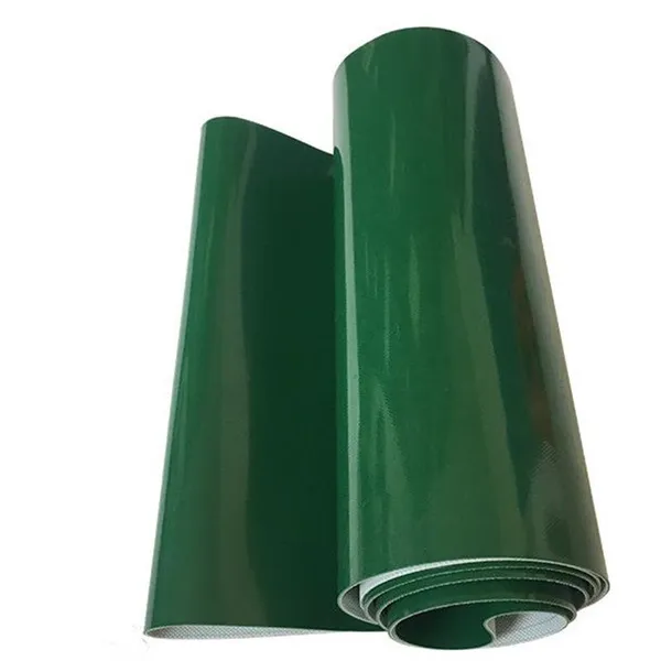 Low Noise Petrol Green PVC Conveyor Belt for Logistics Industry photo-4