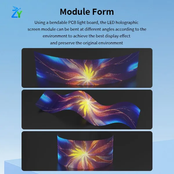 Shopping Mall Window Glass Transparent Advertising P2.5 P3.91 P6.25 Led Holographic Screen photo-5