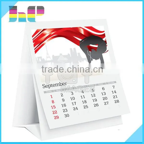 2016 Best Creative Custom Made Top Level New Style Table Calendar Printing photo-2