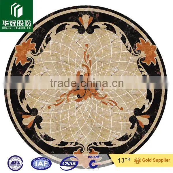 Black & Beige Mixed Water Jet Flooring for Modern Kitchen Design photo-2