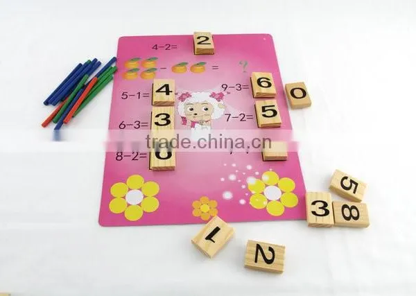Wooden Preschool Arithmetic Puzzle Toys,wooden Number Puzzle for Kids photo-2