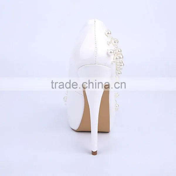 Women Pump Shoes Guangdong Wholesale Dropship Women Designer Shoes Pearl Wedding Shoes Ladies Formal Shoes photo-2