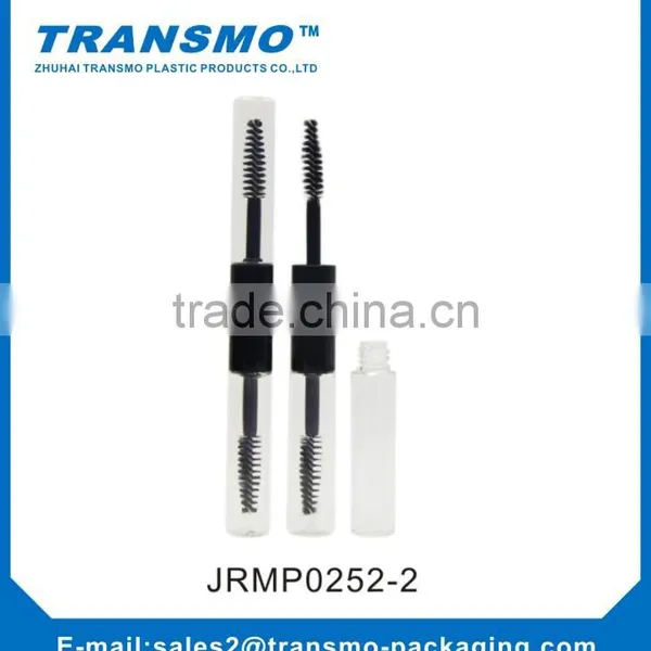 Double-end Plastic Translucent Clear Mascara Tube With Brush Applicator