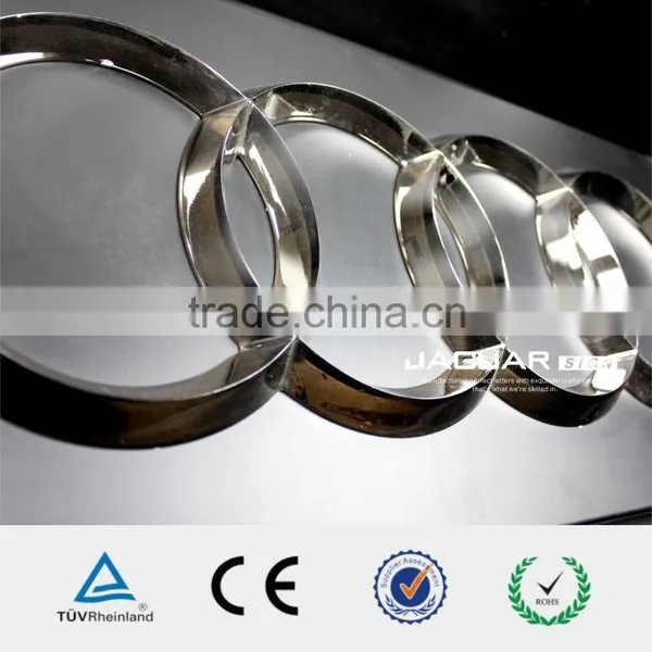 Custom ABS and Brushed Aluminum 3D Chrome Metal Auto Emblems Car Logo photo-2