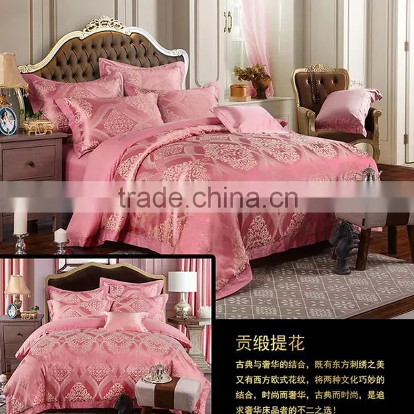 Wedding Suite Red Roses Optimal Silk Satin Jacquard Bedding Set photo-6