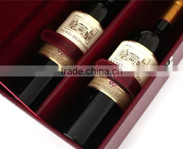 Exquisite Design Top Quality Leather Wine Carry Case photo-5