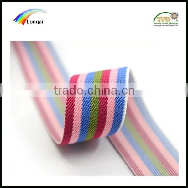 Binary Colour Wholesale Polyester Woven Elastic Webbing Band for Clothing photo-2