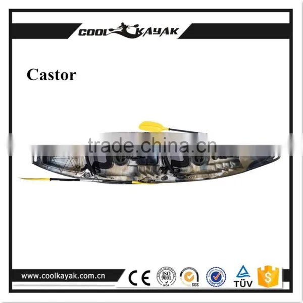 2 Person no Inflatable Plastic Fishing Kayak Sit on Top Rowing Boat Quality Choice photo-3