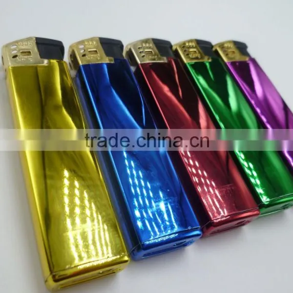 Solid Color Plating Gold Safety Cap Cigarette Lighter photo-2