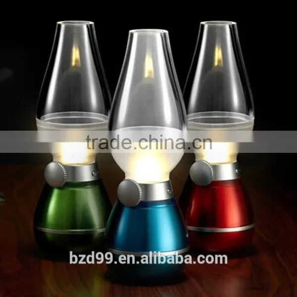 Classic Blow Control USB Rechargeable Electric Glass Oil Candle Lamp / Best Promotional Gift and Traditional Meeting photo-2