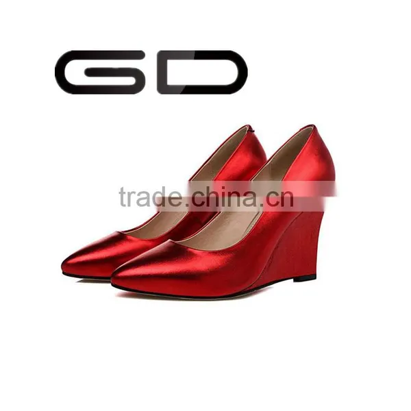GDSHOE Korean Wedge Heel Pointed Toes High Heel Shoes Women Pump High Heel Shoes photo-2