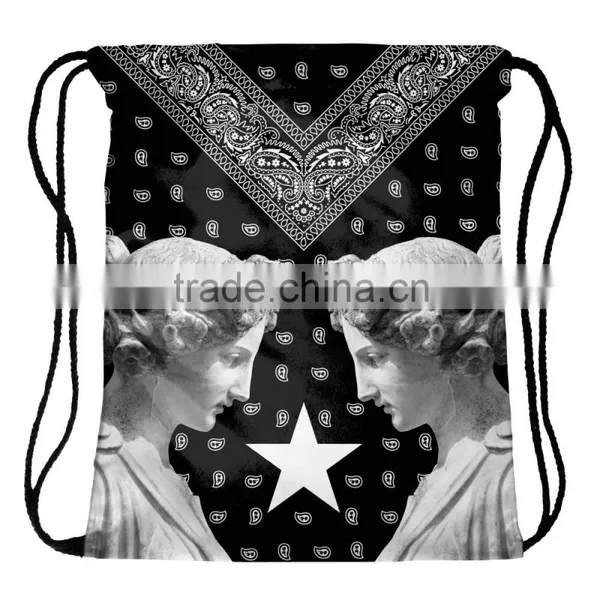 High Quality 3D Printed Bandana Statue Cool Custom Microfiber Drawstring Bag photo-6