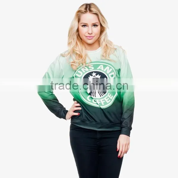 no Hood Gun Coffee Sweatshirts 3d Digital Print Fullprint Crewneck Sweatshirt Spring Autumn Unisex Custom Oversized Pullover photo-2