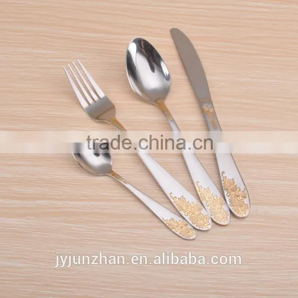 Gold Plated Fork Knife Sets With Stainless Steel 430 Material and Low Price photo-3