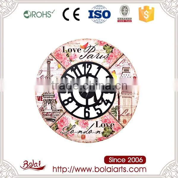European Style Cheap Price Delicately Printed High Precision Time Clock