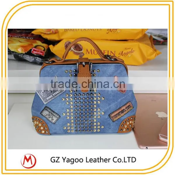 2016 Latest Leather Shoulder Messenger Bag Korean Hangbag With Leather Badge photo-2