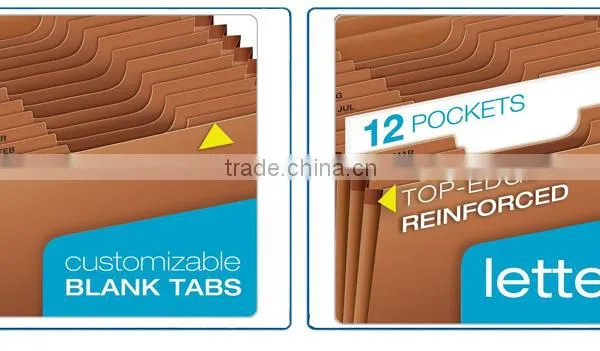 Manufacturing Decorative 19 Pockets Kraft Paper Expanding File Folders photo-4