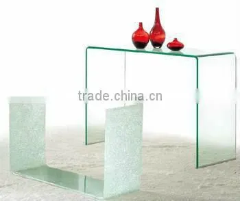 safety toughened console glass table