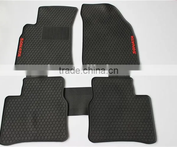 Carpet/Rubber Car Floor Mats Wagon Mat Black 5pk for Sonata photo-4