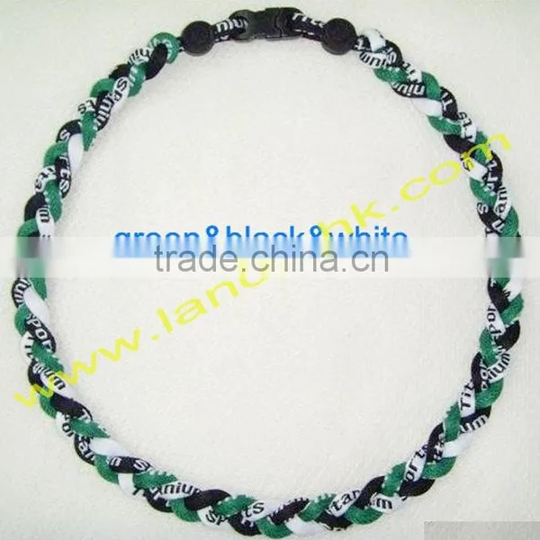 3 Ropes Titanium Baseball Sports Necklace & Bracelet for Gift photo-4