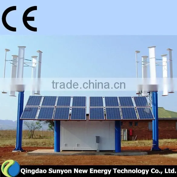 3kw Wind & Solar Hybrid System Vertical Axis Wind Turbine Small Generators for Home Use