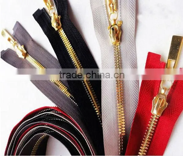 Gold Metal Zipper for Garment