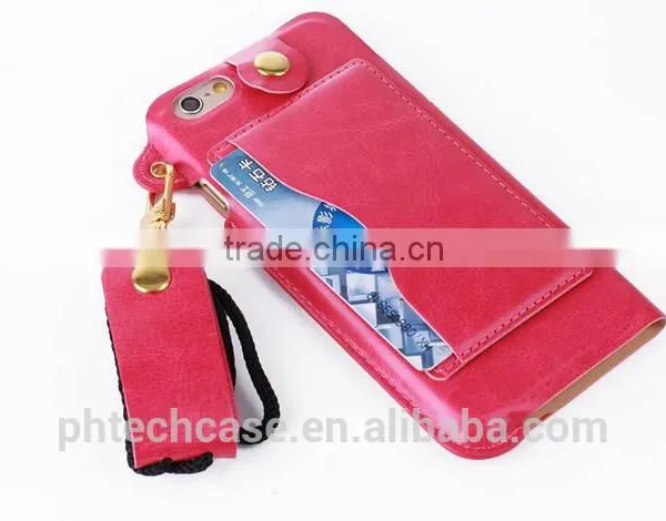 Ultra-thin Hang Rope Leather Case for Iphone 6 Plus 5.5 Inch photo-5