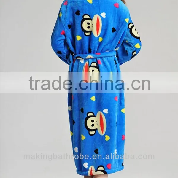 Cheap Ladies' Printed Flannel Bathrobes photo-3