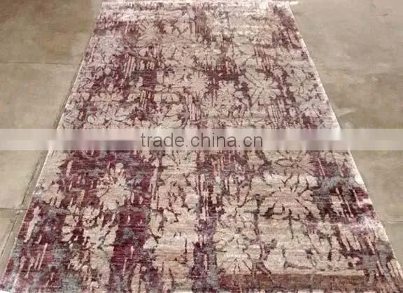 Indo Nepali Hand Knotted 10/32 Art Silk Carpets