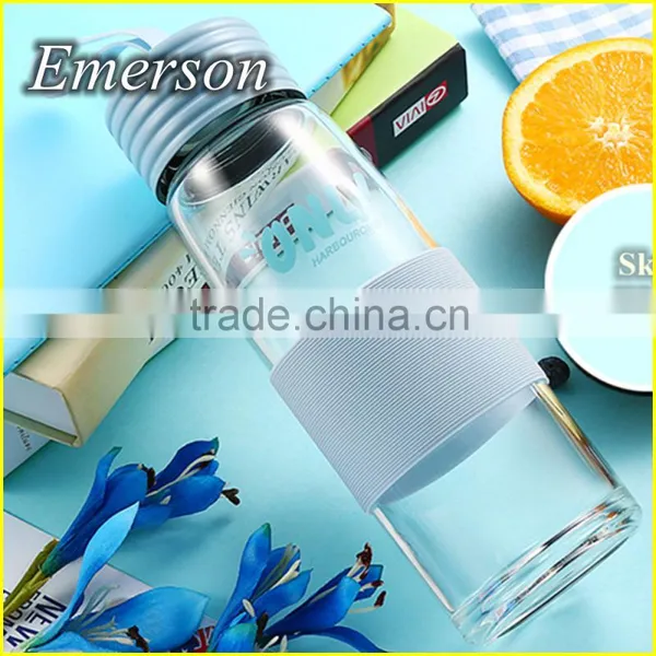 New Design Glass Juice Bottle Color Portable Water/Coffee Bottle Fruit Water Bottle photo-2