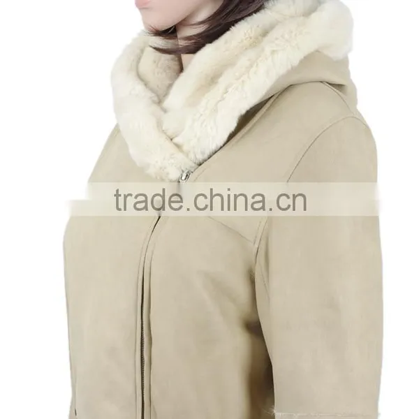 Women Fashion Double Face Rabbitskin Leather Coat Rabbit Fur Wholesale Fur Coats KZ150101 photo-4