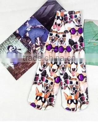 Print Pattern Polyester Long Men Socks photo-3