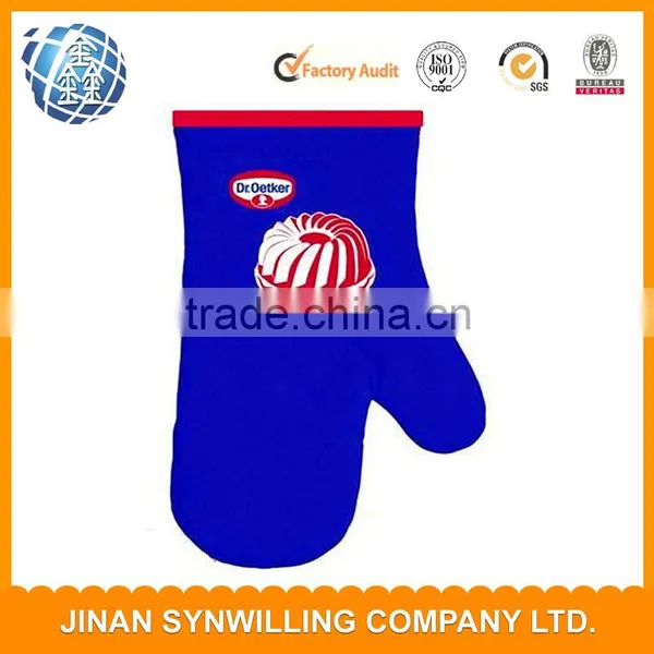 Logo Printed 100% Cotton Oven Mitt Print Souvenir Heated Gloves photo-3